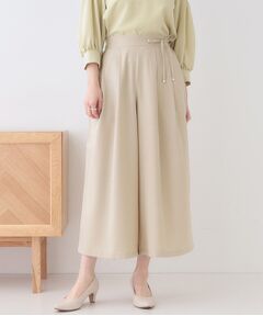 SHOO・LA・RUE / シューラルー ショート・ハーフ・半端丈パンツ | 【洗える/S-LL/アイロン掛けが楽】低身長さんにもおすすめ 麻調ガウチョパンツ