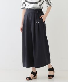 SHOO・LA・RUE / シューラルー ショート・ハーフ・半端丈パンツ | 【洗える/S-LL/アイロン掛けが楽】低身長さんにもおすすめ 麻調ガウチョパンツ