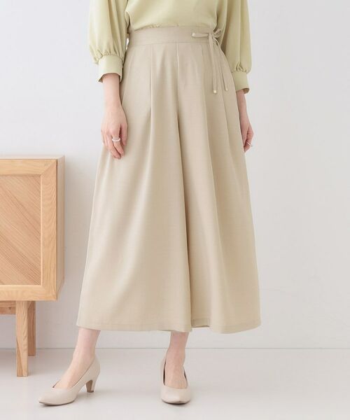 SHOO・LA・RUE / シューラルー ショート・ハーフ・半端丈パンツ | 【洗える/S-LL/アイロン掛けが楽】低身長さんにもおすすめ 麻調ガウチョパンツ | 詳細5