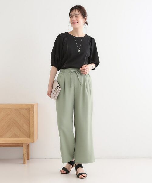 SHOO・LA・RUE / シューラルー パンツ | 【セットアップ可】麻調イージーワイドパンツ | 詳細3