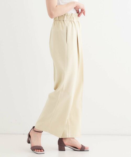 SHOO・LA・RUE / シューラルー パンツ | 【S-LL/ひんやり/吸水速乾】ウエストゴムできれい見え さらりとしたワイドパンツ | 詳細10