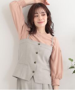 SHOO・LA・RUE / シューラルー ベスト | 【セットアップ可】コーデが華やぐ 大人の麻調キャミビスチェ
