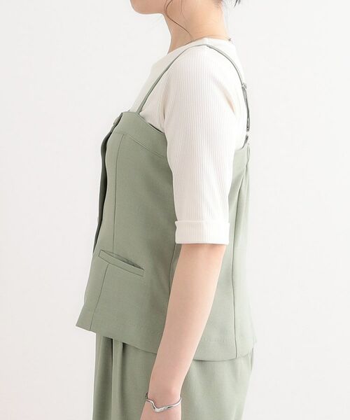 SHOO・LA・RUE / シューラルー ベスト | 【セットアップ可】コーデが華やぐ 大人の麻調キャミビスチェ | 詳細15