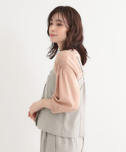 SHOO・LA・RUE / シューラルー ベスト | 【セットアップ可】コーデが華やぐ 大人の麻調キャミビスチェ | 詳細7