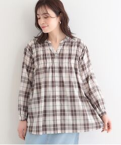 SHOO・LA・RUE / シューラルー シャツ・ブラウス | 【S-LL】チェック柄シャーリングシャツ