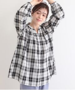 SHOO・LA・RUE / シューラルー シャツ・ブラウス | 【S-LL】チェック柄シャーリングシャツ