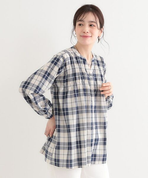 SHOO・LA・RUE / シューラルー シャツ・ブラウス | 【S-LL】チェック柄シャーリングシャツ | 詳細10