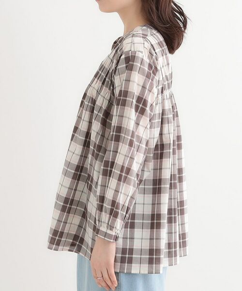 SHOO・LA・RUE / シューラルー シャツ・ブラウス | 【S-LL】チェック柄シャーリングシャツ | 詳細14