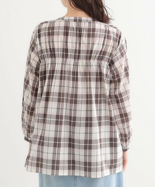 SHOO・LA・RUE / シューラルー シャツ・ブラウス | 【S-LL】チェック柄シャーリングシャツ | 詳細15
