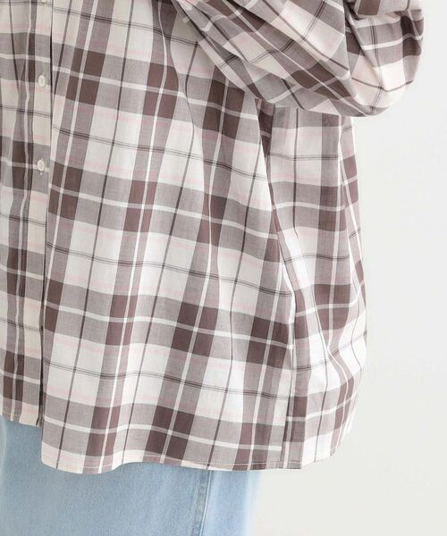SHOO・LA・RUE / シューラルー シャツ・ブラウス | 【S-LL】チェック柄シャーリングシャツ | 詳細18
