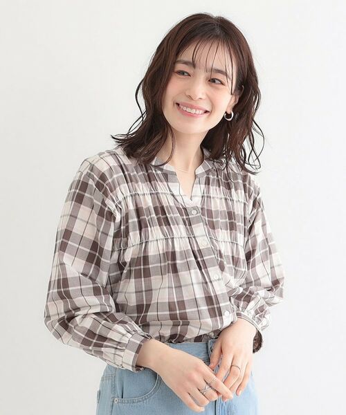 SHOO・LA・RUE / シューラルー シャツ・ブラウス | 【S-LL】チェック柄シャーリングシャツ | 詳細5