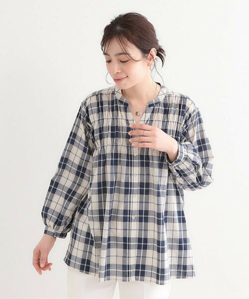 SHOO・LA・RUE / シューラルー シャツ・ブラウス | 【S-LL】チェック柄シャーリングシャツ | 詳細9