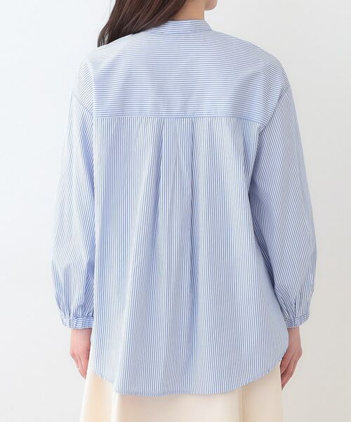 SHOO・LA・RUE / シューラルー シャツ・ブラウス | 【S-LL】お顔周りを華やかに ストライプフリルシャツ | 詳細11