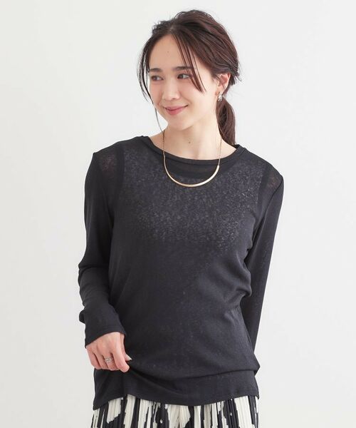 SHOO・LA・RUE / シューラルー その他トップス | 【洗える/S-LL/2点セット】1セットあると便利 シアーレイヤードロンTセット | 詳細1