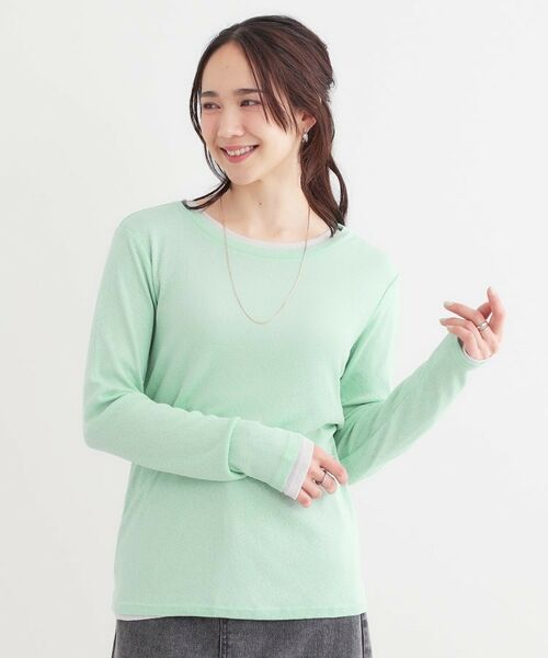 SHOO・LA・RUE / シューラルー その他トップス | 【洗える/S-LL/2点セット】1セットあると便利 シアーレイヤードロンTセット | 詳細18