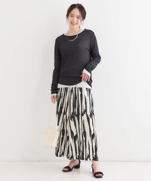 SHOO・LA・RUE / シューラルー その他トップス | 【洗える/S-LL/2点セット】1セットあると便利 シアーレイヤードロンTセット | 詳細3