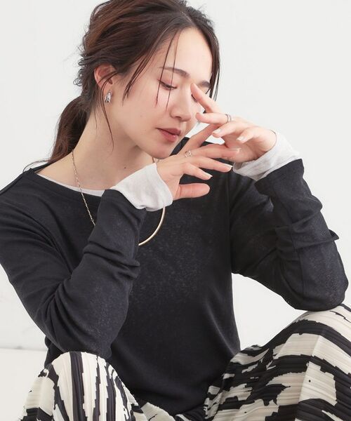 SHOO・LA・RUE/シューラルー 【2点セット】1セットあると便利 シアーレイヤードロンTセット ブラック(019) 02(M) SHOO・LA・RUE/シューラルー 【2点セット】1セットあると便利 シアーレイヤードロンTセット ブラック(019) 02(M)