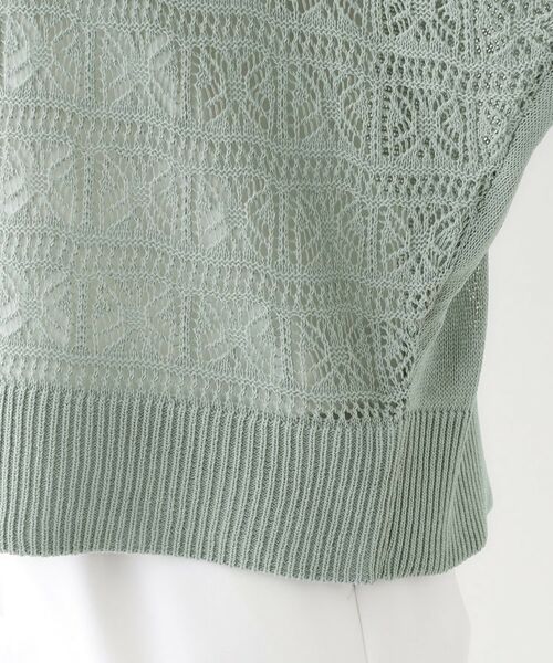 SHOO・LA・RUE / シューラルー その他トップス | 【洗える/S-LL/2点セット】着るだけでコーデが決まる 透かし柄ドルマンニット＋タンクトップ | 詳細19