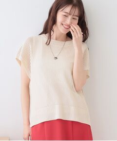 SHOO・LA・RUE / シューラルー その他トップス | 【S-LL/2点セット】大人ナチュラルな メッシュ編みニット+タンクトップ