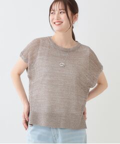 SHOO・LA・RUE / シューラルー その他トップス | 【S-LL/2点セット】大人ナチュラルな メッシュ編みニット+タンクトップ