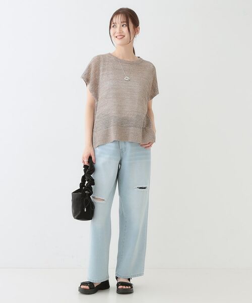 SHOO・LA・RUE / シューラルー その他トップス | 【S-LL/2点セット】大人ナチュラルな メッシュ編みニット+タンクトップ | 詳細11