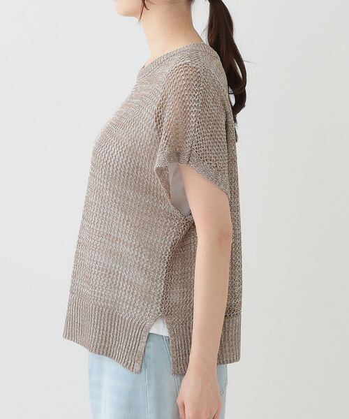 SHOO・LA・RUE / シューラルー その他トップス | 【S-LL/2点セット】大人ナチュラルな メッシュ編みニット+タンクトップ | 詳細14
