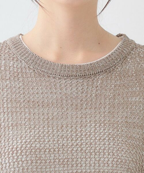 SHOO・LA・RUE / シューラルー その他トップス | 【S-LL/2点セット】大人ナチュラルな メッシュ編みニット+タンクトップ | 詳細16