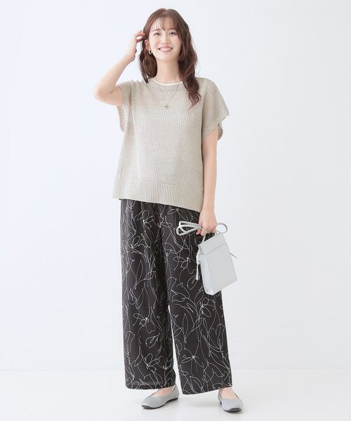 SHOO・LA・RUE / シューラルー その他トップス | 【S-LL/2点セット】大人ナチュラルな メッシュ編みニット+タンクトップ | 詳細3