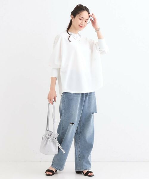 SHOO・LA・RUE / シューラルー カットソー | 【洗える/S-LL】体型カバーにも ゆるりと着られる ドルマントップス | 詳細14