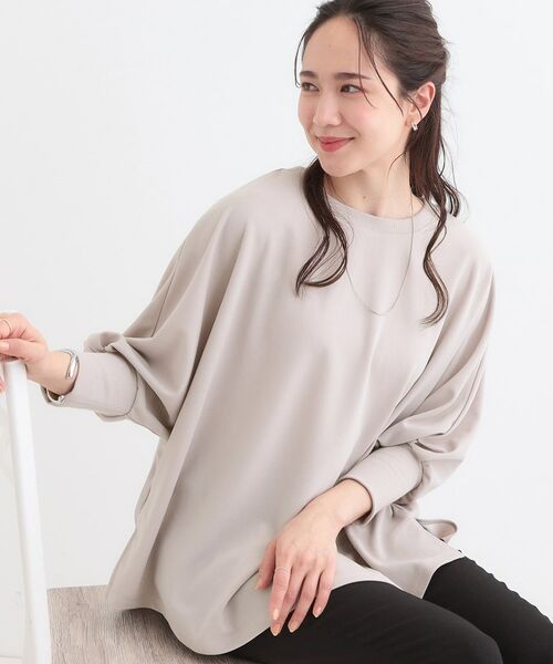 SHOO・LA・RUE/シューラルー 【洗える/S-LL】体型カバーにも ゆるりと着られる ドルマントップス グレー(012) 03(L) SHOO・LA・RUE/シューラルー 【洗える/S-LL】体型カバーにも ゆるりと着られる ドルマントップス グレー(012) 03(L)