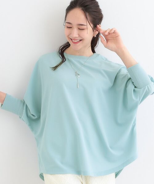 SHOO・LA・RUE/シューラルー 【洗える/S-LL】体型カバーにも ゆるりと着られる ドルマントップス ブルー(091) 01(S) SHOO・LA・RUE/シューラルー 【洗える/S-LL】体型カバーにも ゆるりと着られる ドルマントップス ブルー(091) 01(S)