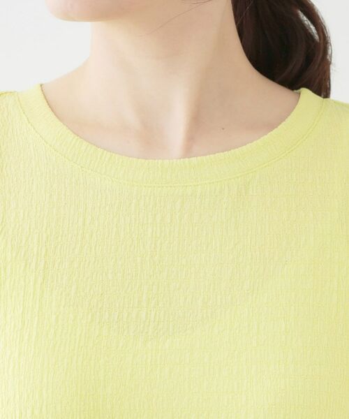 SHOO・LA・RUE / シューラルー カットソー | 【洗える/S-LL】表面感が魅力 インせず決まる 裾タック5分袖トップス | 詳細20