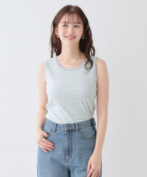 SHOO・LA・RUE / シューラルー キャミソール・チューブトップ | 【洗える/S-LL】色違いで揃えたい テレコリブタンクトップ | 詳細1