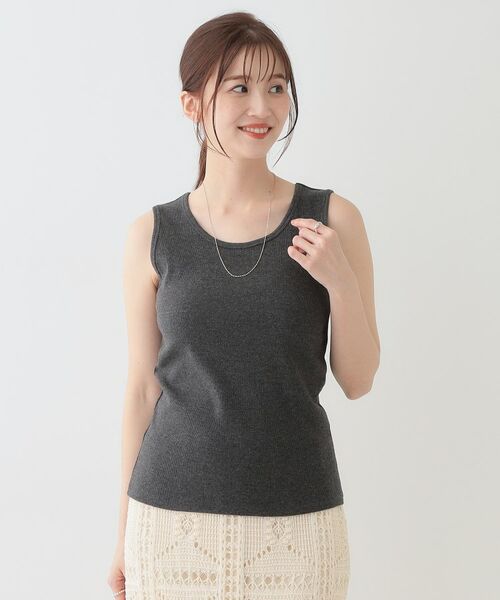 SHOO・LA・RUE / シューラルー キャミソール・チューブトップ | 【洗える/S-LL】色違いで揃えたい テレコリブタンクトップ | 詳細13