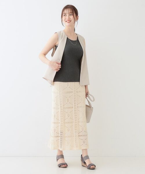 SHOO・LA・RUE / シューラルー キャミソール・チューブトップ | 【洗える/S-LL】色違いで揃えたい テレコリブタンクトップ | 詳細15