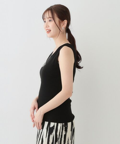 SHOO・LA・RUE / シューラルー キャミソール・チューブトップ | 【洗える/S-LL】色違いで揃えたい テレコリブタンクトップ | 詳細18