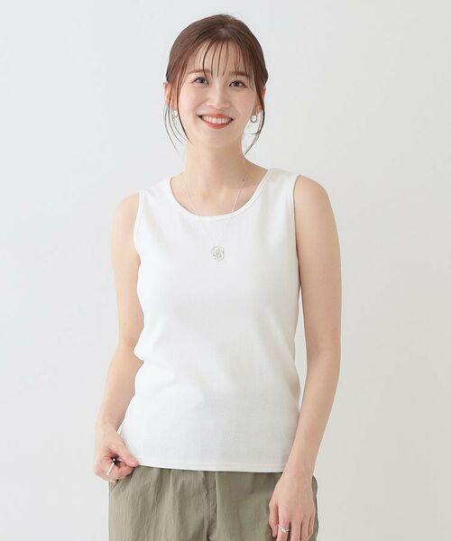 SHOO・LA・RUE / シューラルー キャミソール・チューブトップ | 【洗える/S-LL】色違いで揃えたい テレコリブタンクトップ | 詳細21