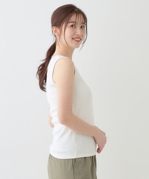 SHOO・LA・RUE / シューラルー キャミソール・チューブトップ | 【洗える/S-LL】色違いで揃えたい テレコリブタンクトップ | 詳細22