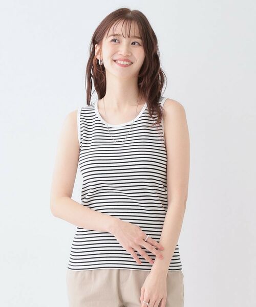 SHOO・LA・RUE / シューラルー キャミソール・チューブトップ | 【洗える/S-LL】色違いで揃えたい テレコリブタンクトップ | 詳細5