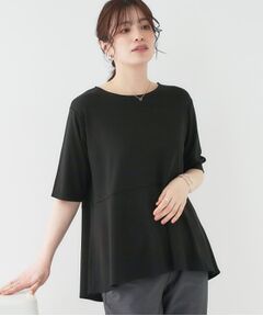 SHOO・LA・RUE / シューラルー カットソー | 【ひんやり/UV】インせず着られる とろみペプラム5分袖トップス