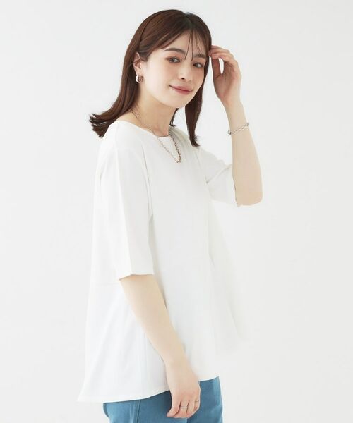 SHOO・LA・RUE / シューラルー カットソー | 【ひんやり/UV】インせず着られる とろみペプラム5分袖トップス | 詳細10