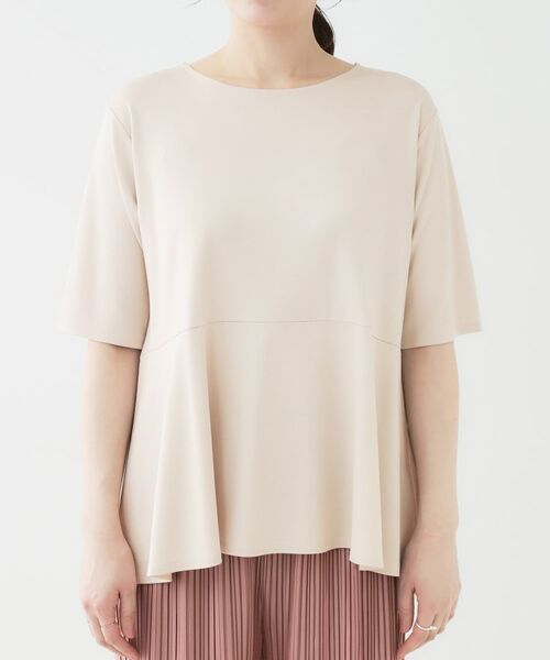 SHOO・LA・RUE / シューラルー カットソー | 【ひんやり/UV】インせず着られる とろみペプラム5分袖トップス | 詳細13