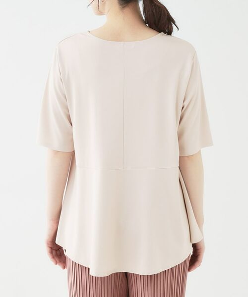 SHOO・LA・RUE / シューラルー カットソー | 【ひんやり/UV】インせず着られる とろみペプラム5分袖トップス | 詳細15