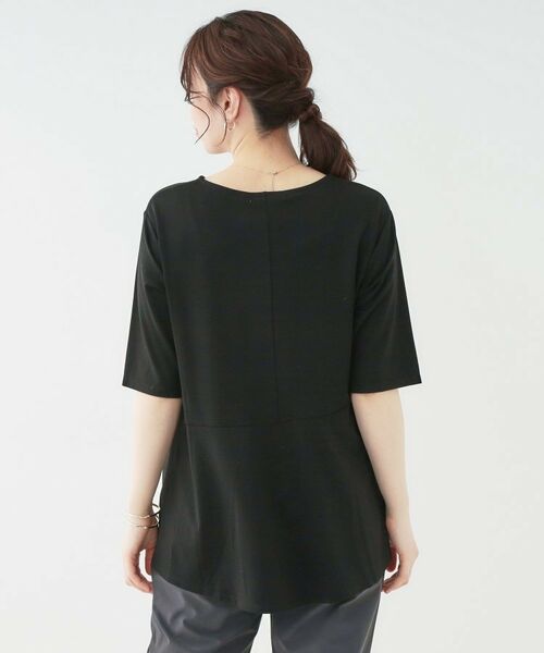 SHOO・LA・RUE / シューラルー カットソー | 【ひんやり/UV】インせず着られる とろみペプラム5分袖トップス | 詳細2