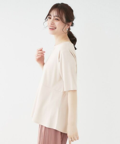 SHOO・LA・RUE / シューラルー カットソー | 【ひんやり/UV】インせず着られる とろみペプラム5分袖トップス | 詳細6