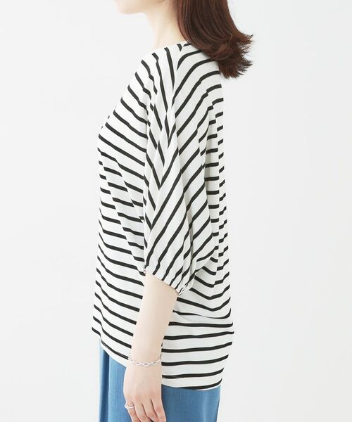 SHOO・LA・RUE / シューラルー カットソー | 【ひんやり/UV/二の腕カバー】肘まで隠れるとろみドルマン5分袖トップス | 詳細18