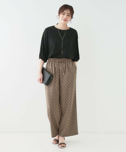 SHOO・LA・RUE / シューラルー カットソー | 【ひんやり/UV/二の腕カバー】肘まで隠れるとろみドルマン5分袖トップス | 詳細3