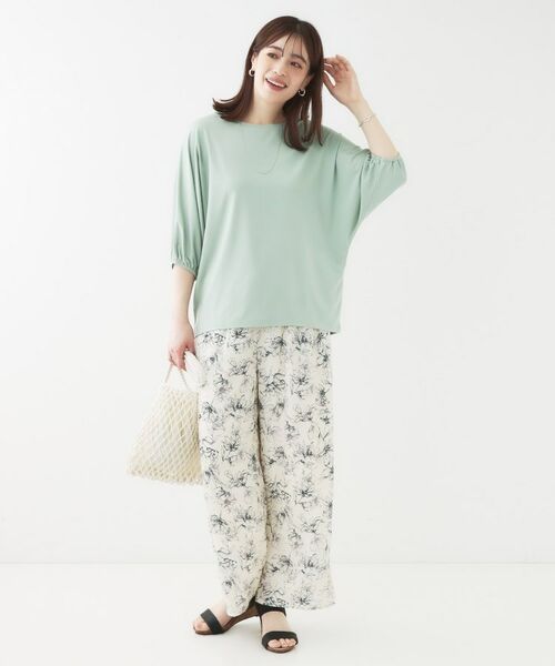 SHOO・LA・RUE / シューラルー カットソー | 【ひんやり/UV/二の腕カバー】肘まで隠れるとろみドルマン5分袖トップス | 詳細7