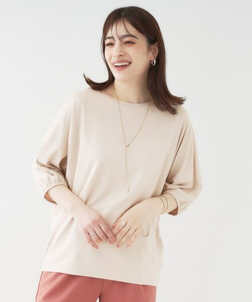 SHOO・LA・RUE / シューラルー カットソー | 【ひんやり/UV/二の腕カバー】肘まで隠れるとろみドルマン5分袖トップス | 詳細9