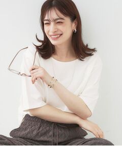 SHOO・LA・RUE / シューラルー カットソー | 【洗える/S-LL/綿100％】5分袖ボートネックトップス